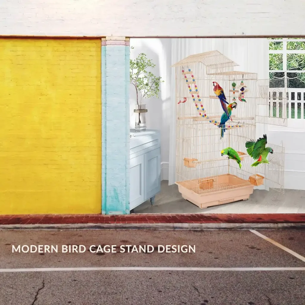 Modern Bird Cage Stand Design